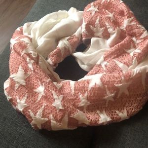 Red and white stars Xfinity scarf.